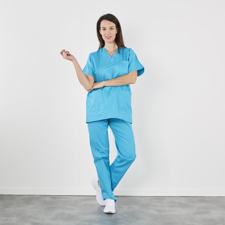Pantalon infirmiere turquoise