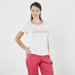 Tshirt Manches courtes Blanc Infirmière