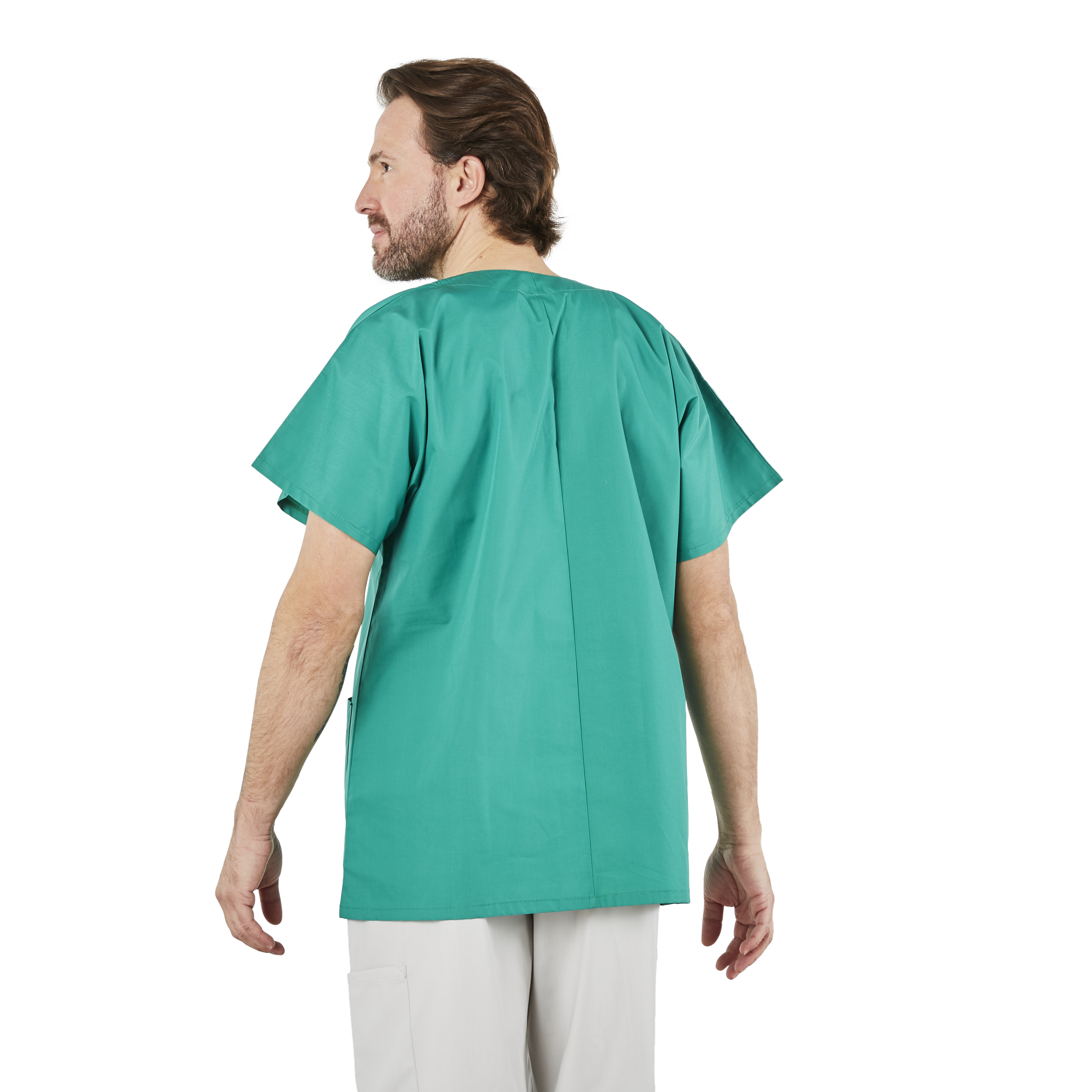 Blouse de travail Verte col V manches courtes professionib rale