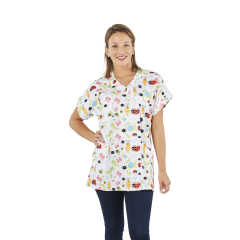 Blouse médicale infirmière petite enfance  Imprime Bestioles