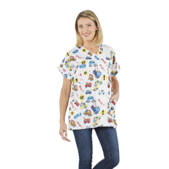 Tunique médicale Imprimé voiture creche et petite enfance