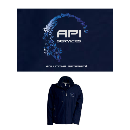 Parka Marine Broderie Devant et Dos API010