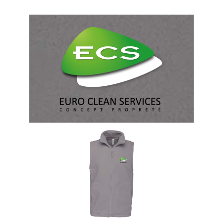Veste polaire sans manche K913 Convoy grey Broderie logo côté coeur + dos