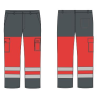Pantlaon Haute visilité Gris Orange