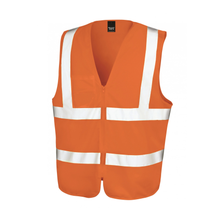 Gilet de sécurité zippé orange TL/XL