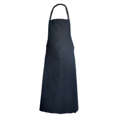 PBV TABLIER A BAVETTE COTON NOIR 90X105 T