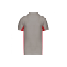 POLO BICOLORE MC Light Grey / Red TS