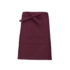 Tablier cuisine Mi long Bordeaux 100% coton