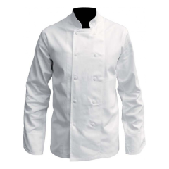 Veste de cuisine Poly coton Blanc Manches Longues