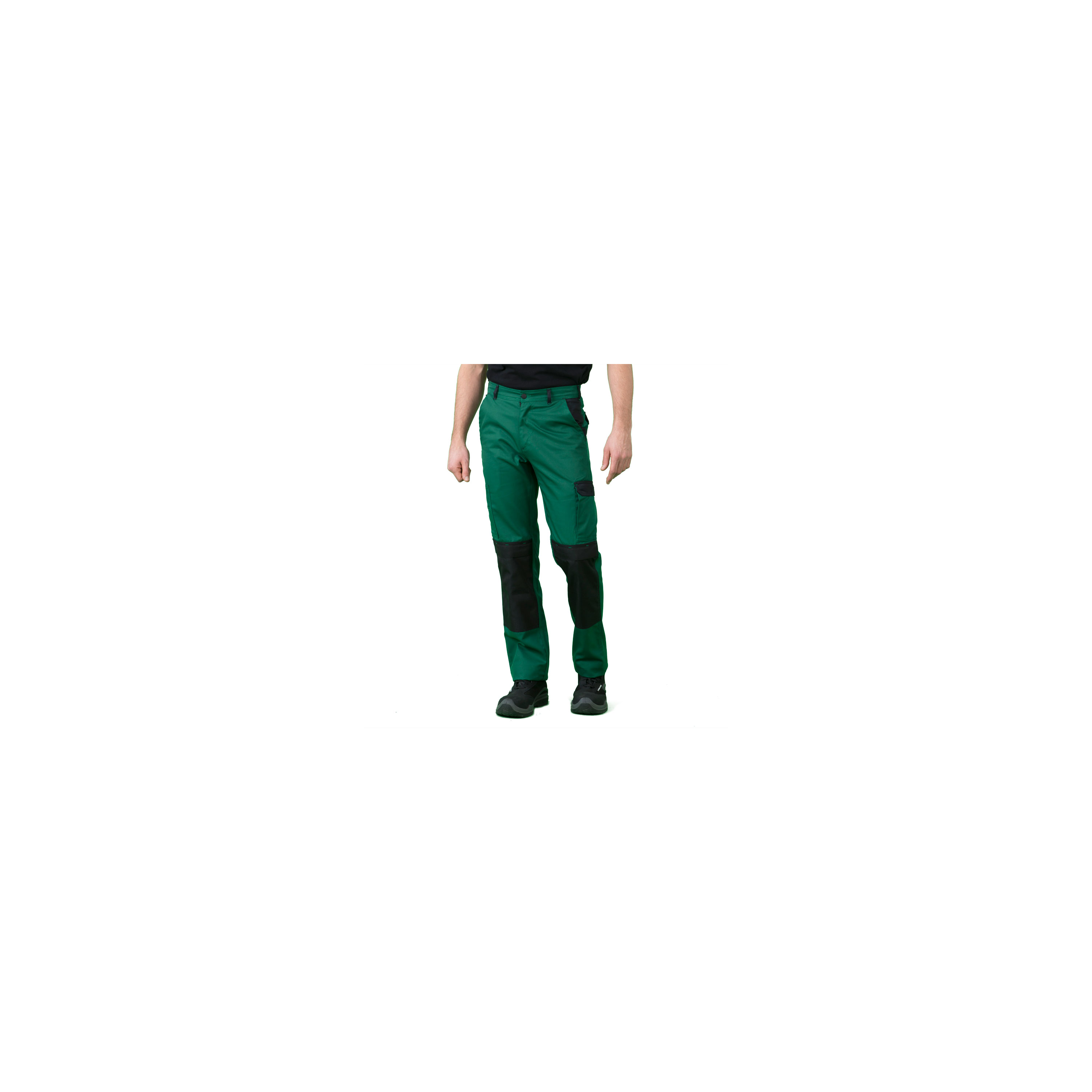 Pantalon de travail scie multipoches vert
