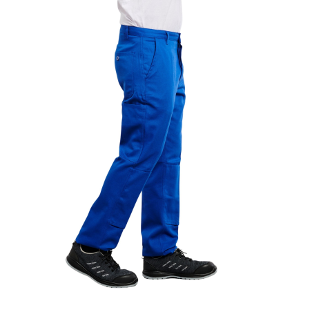 Pantalon de travail Bleu avec poche genouillere Coton 300 gr sanfor PBV