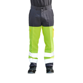 PBV PANTALON HV EN20471 GRIS/JAUNE