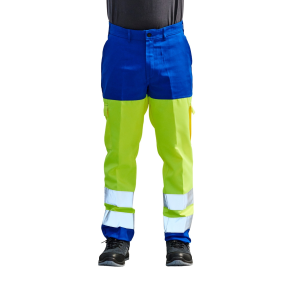 PBV PANTALON HV EN20471 AZUR/JAUNE
