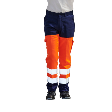 Pantalon de Travail Haute Visibilité EN20471 - Gris et Orange