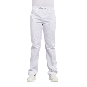 PBV PANTALON P/C BLANC PRESSIONS BAS