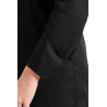 Veste de cuisine col chemise Noire manches longues