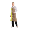 Tablier de cuisine beige et vert lime original