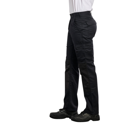 Pantalon de travail Noire mulipoche Homme Femme 