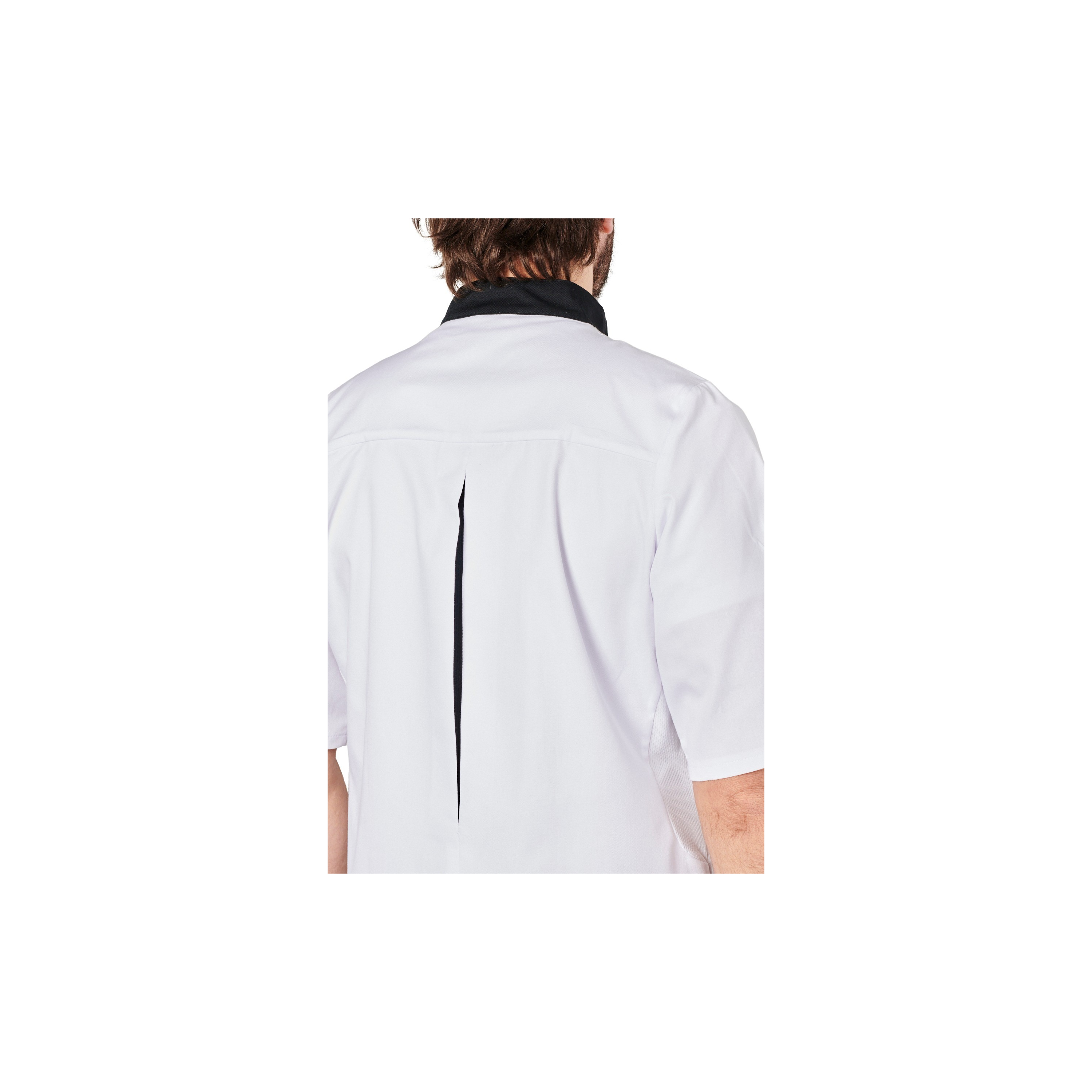 Veste de Cuisine blanche et noire - homme - Black Master d'Ego Chef