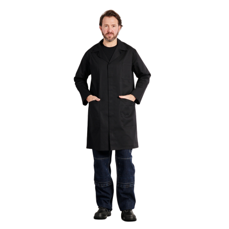 Blouse de travail Noire professionnel 65P/35C noir