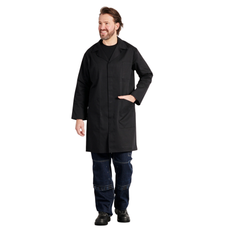 Blouse de travail Noire professionnel 65P/35C noir
