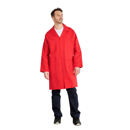 Blouse de travail Rouge Industrie Atelier Mécanique Logistique