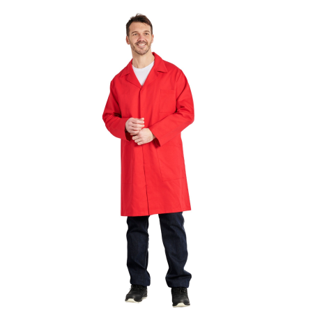 Blouse de travail Rouge Industrie Atelier Mécanique Logistique