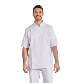 Veste de Cuisine Homme Blanche Manches courtes