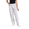 Pantalon medical Blanc infirmiere estheticienne cuisine 100 % coton made in France