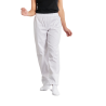 Pantalon medical Blanc infirmiere estheticienne cuisine 100 % coton made in France