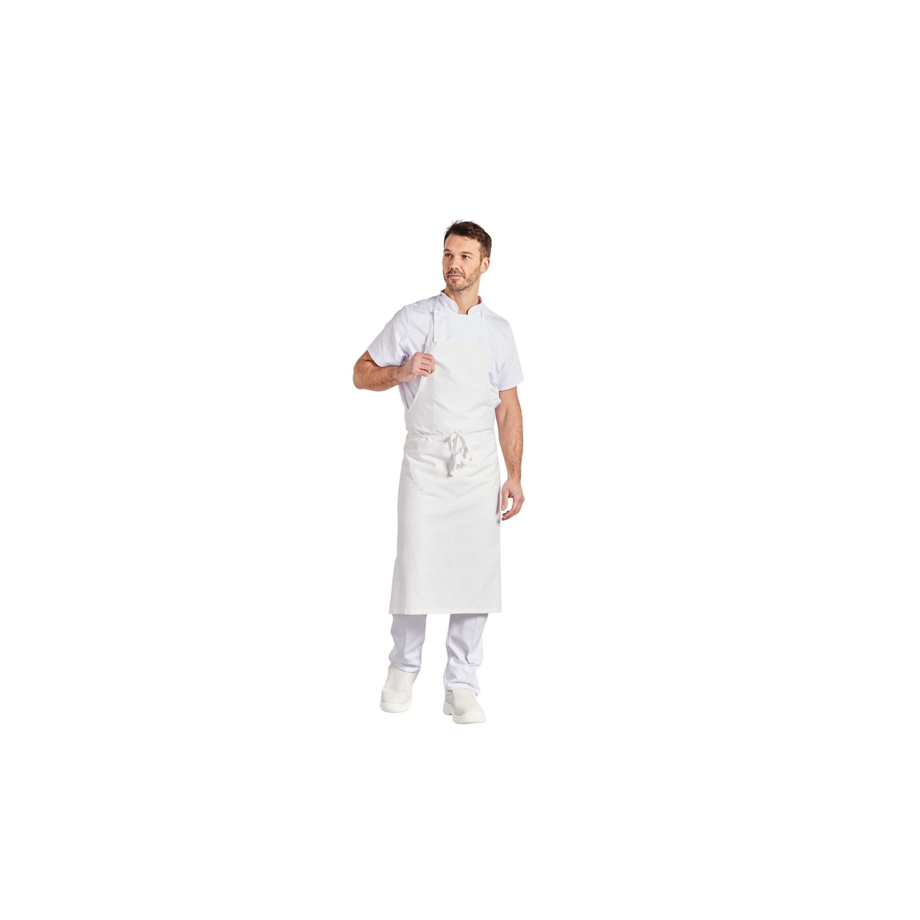 Tablier à bavette blancs - White chefs clothing