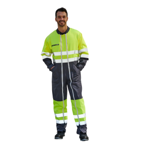 Combinaison Haute visibilité Double fermeture  EN 20471 GRIS/JAUNE