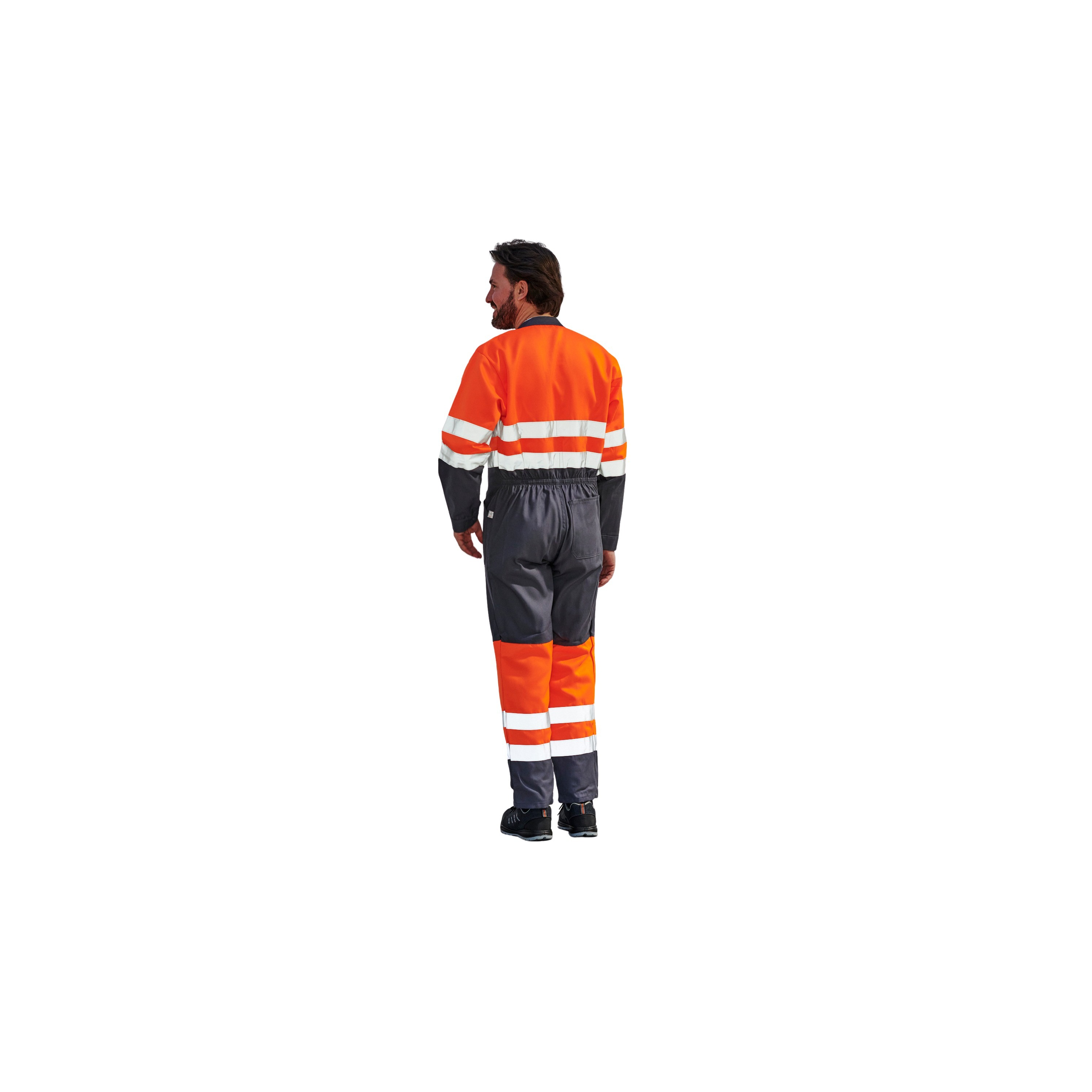 Combinaison de travail Homme orange hivi et vert fonce - Vêtements Haute  visibilité 