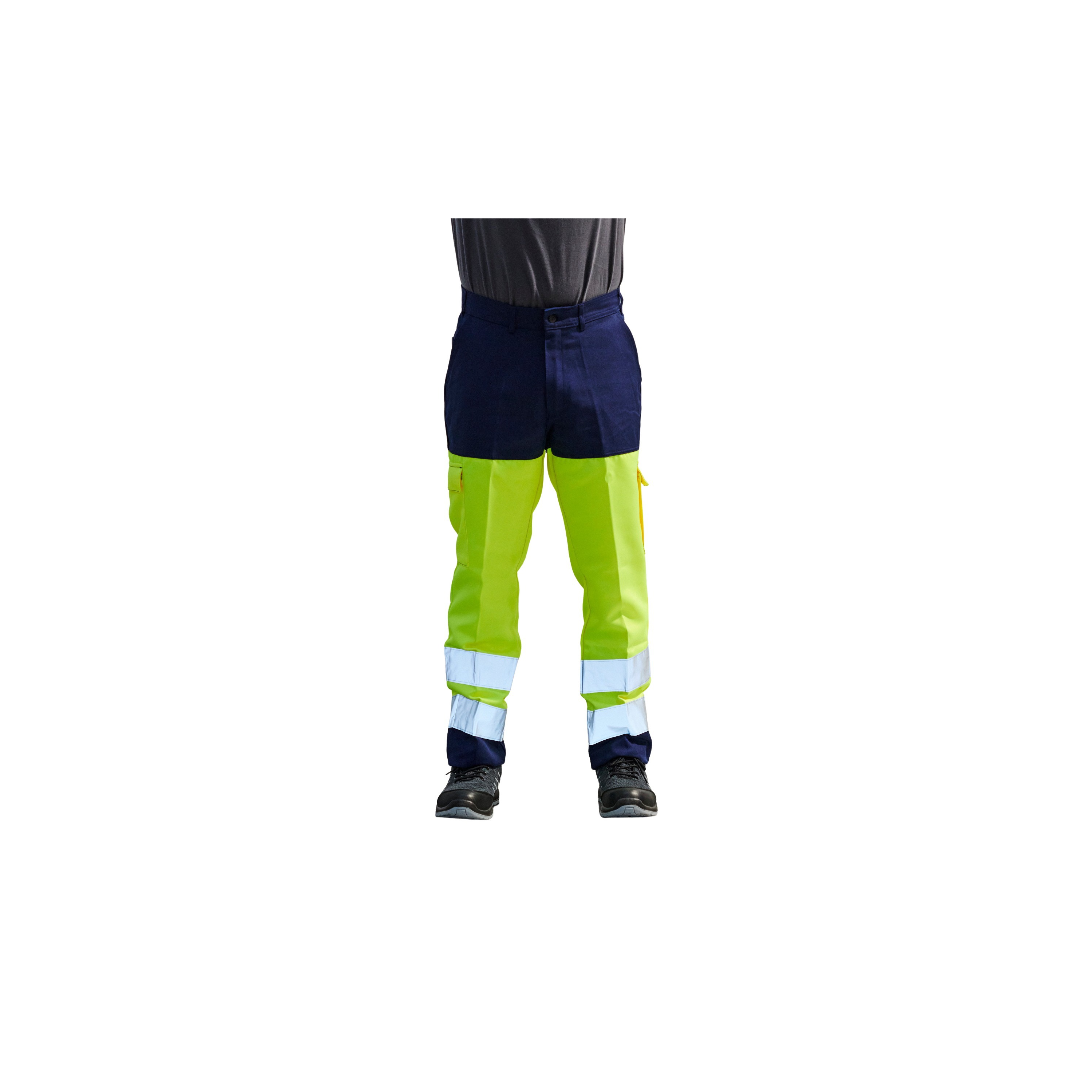 Pantalon de Travail Haute Visibilité EN20471 Marine Jaune