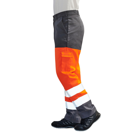 Pantalon Haute visibilité Tissu fluorescent : 80 % Polyester 20% Coton +/- 280 gr/m2