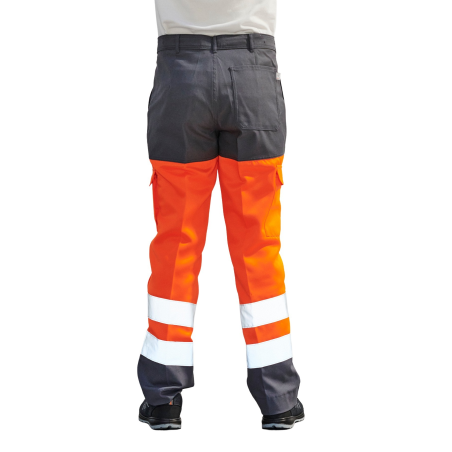 Pantalon Haute visibilité Tissu fluorescent : 80 % Polyester 20% Coton +/- 280 gr/m2
