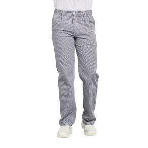 PANTALON CUISINE COTON PIED DE POULE ELASTIQUE