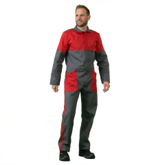 Combinaison de travail Grise rouge Bleu de travail simple glissière