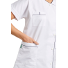 Blouse médicale Blanche liseré Marine