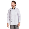 Veste cuisine manches Courte Homme Col Noir liseré Noir