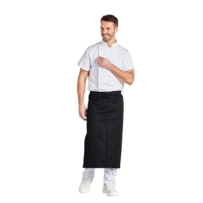 Tablier de cuisine professionnel noir BIO 100% coton mixte serveur hôtel  restauration cuisine, VPSM27