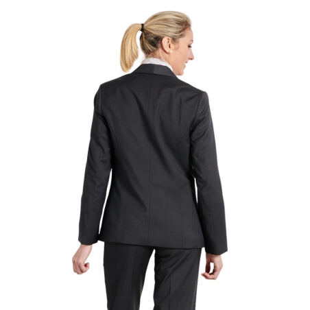 Veste de tailleur femme gris qualité professionnelle pour uniforme restauration hôtesse