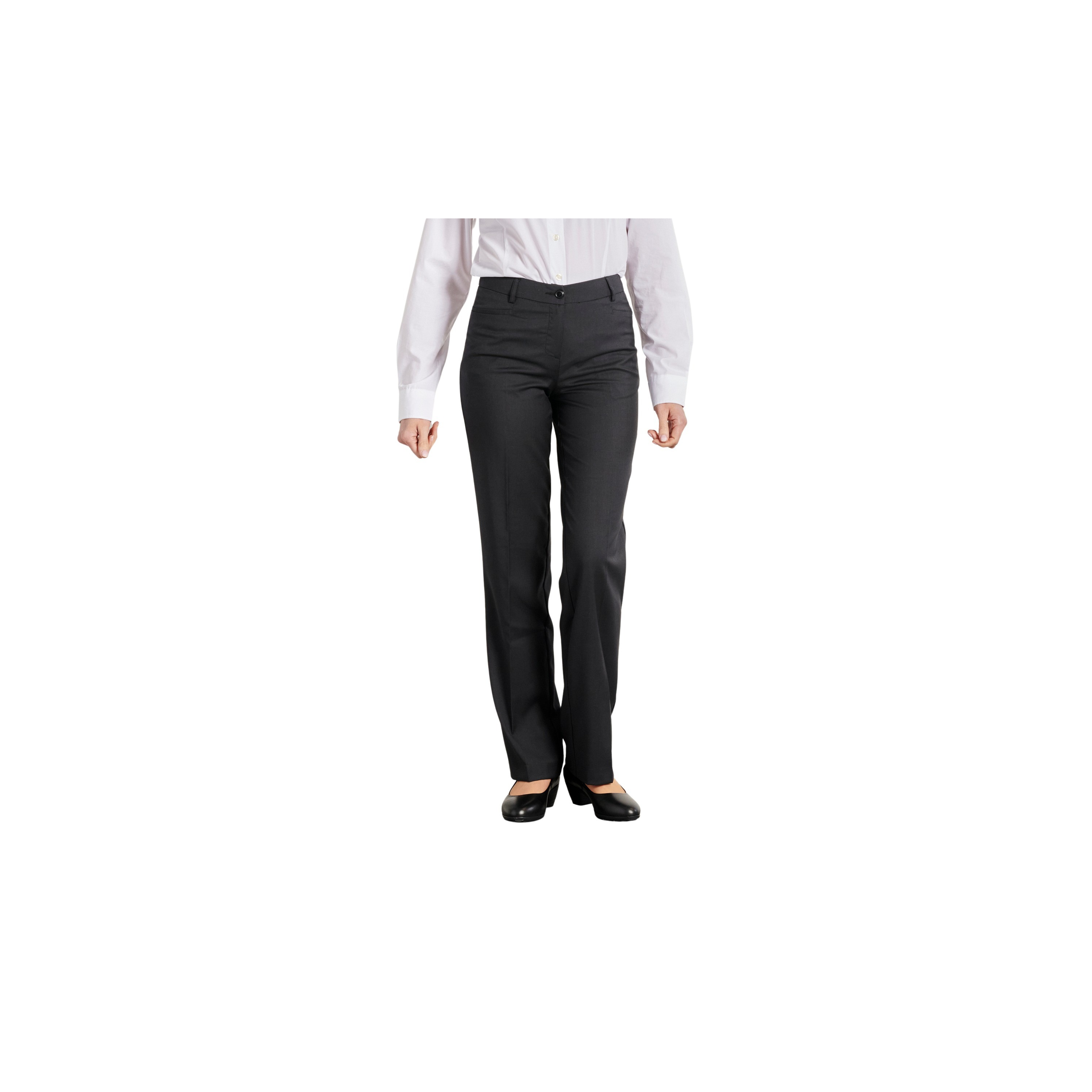 Pantalon Femme de salle tissu phemne gris cein reglable