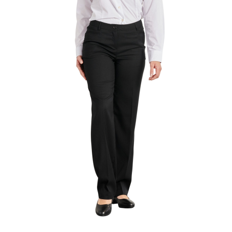 Pantalon Femme de salle tissu phemne noir ceinture reglable