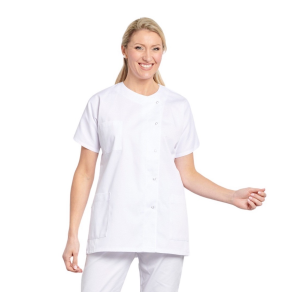 Blouse Blanche estheticienne cache coeur