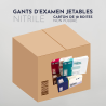 Gants d'examen nitrile non poudré par carton