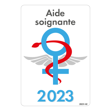 Caducée 2023 signe femme aide soignante 2023