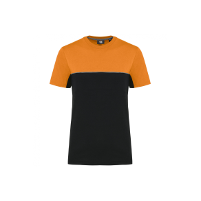 black and orange raglan shirt