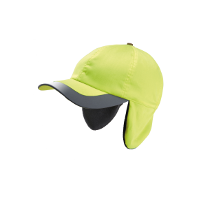 Casquette hiver fluorescente Jaune 6 panneaux