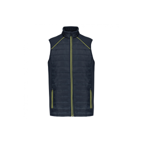 Bodywarmer bi-matière Navy / Fluorescent Yellow